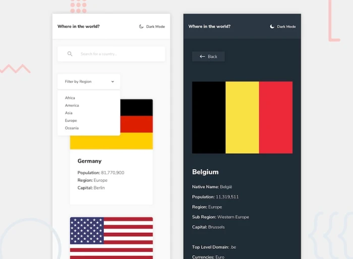 screenshot of design portfolio website