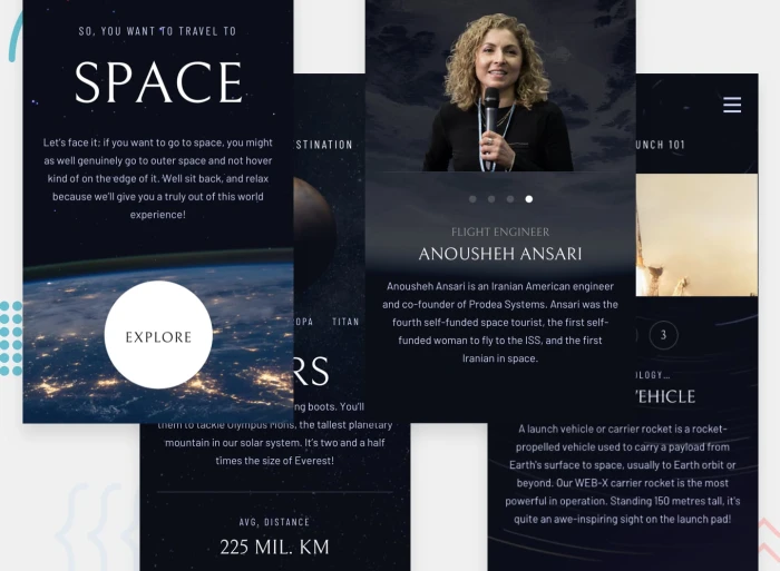 screenshot of video player app with grid of thumbnails of movies and TV shows